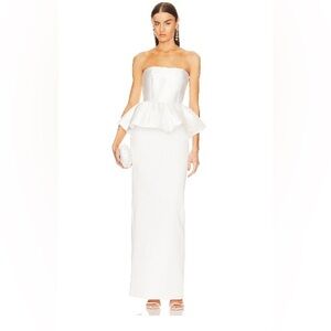 Solace London Maddison Maxi Dress with Peplum